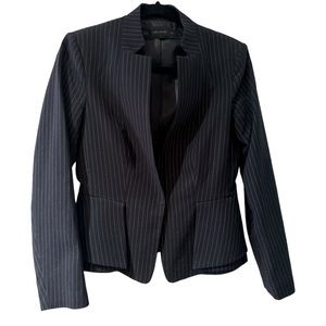 Zara peplum navy pinstripe blazer size M